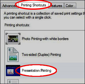 Como imprimir HP printing shortcuts 